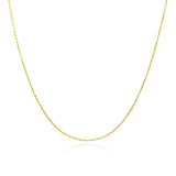 Yellow Gold Flashed Sterling Silver Italian .75mm Diamond-Cut Snake Chain Necklace, 16 Inches - Presidential Brand (R)