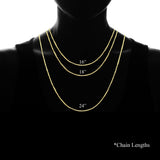 Yellow Gold Flashed Sterling Silver Italian .75mm Diamond-Cut Snake Chain Necklace, 16 Inches - Presidential Brand (R)