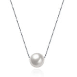 Single Pearl 0.925 Sterling Silver Necklace - Presidential Brand (R)