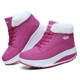 Warm Fur Lining Rocker Sole Platform Boots Women Casual Shoes - Presidential Brand (R)