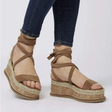 Womens Lace Up Platform Sandals - Presidential Brand (R)