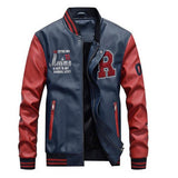 Mens Baseball Faux Leather Jacket - Presidential Brand (R)