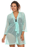 Plus Size Women's Spider Lace Beach Dress Cove Up Swimwear Made in USA - Presidential Brand (R)