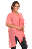 Plus Size Women's Front Tie Beach Dress Cove Up Swimwear Made in USA - Presidential Brand (R)