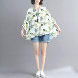 Womens Tropical Pineapple Print Batwing Top - Presidential Brand (R)