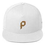 Presidential P Gold Flat Bill Cap - Presidential Brand (R)