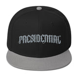Presidential Snapback Hat Black letter Presidential Silver - Presidential Brand (R)