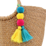 Bead Handbag Tassel Key Chain Pompom Key Ring Holder Hanging Bohemian Style Pendant Keychain Decoration - Presidential Brand (R)