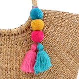 Bead Handbag Tassel Key Chain Pompom Key Ring Holder Hanging Bohemian Style Pendant Keychain Decoration - Presidential Brand (R)