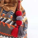 Bead Handbag Tassel Key Chain Pompom Key Ring Holder Hanging Bohemian Style Pendant Keychain Decoration - Presidential Brand (R)