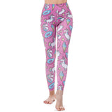 Unicorn Leggings Women Leggins Fitness Legging Sexy Pants 3d Printed Rainbow Star Cat Donuts - Presidential Brand (R)