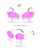 Hot sale Fashion Water drop Sunglasses Women Rimless Wave Punk Sun Glasses Luxury Trending Sunglasses Streetwear Gafas Shades - Presidential Brand (R)