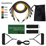17Pcs Resistance Bands Set Expander Exercise Fitness Rubber Band Stretch Training Home Gyms Workout - Presidential Brand (R)