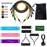 17Pcs Resistance Bands Set Expander Exercise Fitness Rubber Band Stretch Training Home Gyms Workout - Presidential Brand (R)