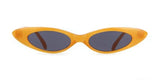 Small Oval Vintage Sunglasses Women Cat Eye Brand Design Retro Skinny Cateye Frame Tiny Sun Glasses Shades - Presidential Brand (R)