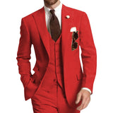 Three Piece Business Men Suits Peaked Lapel Two Button Custom Made Groom Tuxedos Jacket Pants Vest | Shoppresidential.com - Presidential Brand (R)