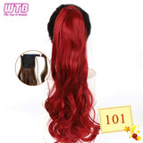 Hair Extension Heat Resistant Synthetic Natural Wave Pony Tail WTB 22" Long Wavy Wrap Around Clip In Ponytail - Presidential Brand (R)