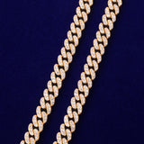 10mm Gold Miami Cuban Link Necklace Bling AAAA Zircon Charm Men's Hip Hop Chain Women Jewelry - Presidential Brand (R)