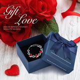 Rose Gold Color Charm Link Chain Bracelets with Fashion Heart Shaped Crystal from Swarovski Women Bracelet Gift Jewelry - Presidential Brand (R)