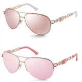 sunglasses women uv 400 oculos female sun glasses shades mirror Pilot Pink feminino zonnebril dames gafas de sol mujer - Presidential Brand (R)