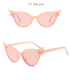 Vintage 90s Unique Cat Eye Sunglasses Women Sexy Red Frame Retro Black Cateye Sun Glasses Shades Gift - Presidential Brand (R)