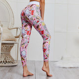 Cartoon Print Yoga Fitness Suits Tank Crop Top High Waist Pants Sportswear Fitness Tracksuit Running Sports Gym Workout Clothes - Presidential Brand (R)
