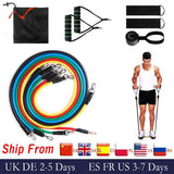 17Pcs Resistance Bands Set Expander Exercise Fitness Rubber Band Stretch Training Home Gyms Workout - Presidential Brand (R)