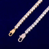 4mm 1 Row Tennis Chain Anklets Feet Link 7"~10" Adjustable - Presidential Brand (R)