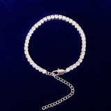 4mm 1 Row Tennis Chain Anklets Feet Link 7"~10" Adjustable - Presidential Brand (R)