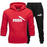Men's track suit fleece padded hoodie brand casual wear track suit men's jacket + pants warm wool liner winter sweatshirt suit。 - Presidential Brand (R)