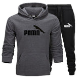 Men's track suit fleece padded hoodie brand casual wear track suit men's jacket + pants warm wool liner winter sweatshirt suit。 - Presidential Brand (R)