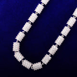 Solid 10mm Cylindrical Shape Necklace Choker Gold Color Hip Hop Link Bling Full Cubic Zirconia Men's Rock Street Jewelry - Presidential Brand (R)