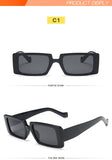 Trendy Rectangle Sunglasses Women Brand Design Black Thick Frame Fashion 90s Cool Sun Glasses Shades Female - Presidential Brand (R)