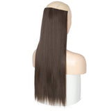 MERISI HAIR 5 Clips Synthetic Hair Long Straight Clip In Hair Extensions False Hair Black Hair Pieces for Women - Presidential Brand (R)