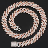 Cuban Link Chains Necklaces Luxury Bling Choker Iced Out Zircon Chains - Presidential Brand (R)
