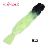 MISS ROLA 24Inch Glowing Twist Braids Braiding Hair Extensions Jumbo Braids Ombre Synthetic Hair Support Wholesale Kanekalon - Presidential Brand (R)