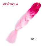 MISS ROLA 24Inch Glowing Twist Braids Braiding Hair Extensions Jumbo Braids Ombre Synthetic Hair Support Wholesale Kanekalon - Presidential Brand (R)