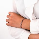 6mm Iced Out Bling CZ Cuban Link Chain Bracelet Full Crystal Rhinestones Clasp Bracelet Jewelry - Presidential Brand (R)