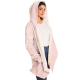Womens Jackets, Peach Marble Graphic Style Fleece Cloak - Presidential Brand (R)