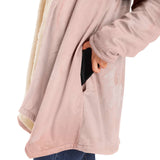 Womens Jackets, Peach Marble Graphic Style Fleece Cloak - Presidential Brand (R)