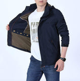 Mens Zip Up Jacket with Removable Hood - Presidential Brand (R)