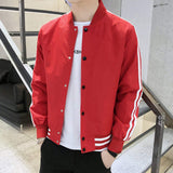 Mens Striped Baseball Jacket - Presidential Brand (R)